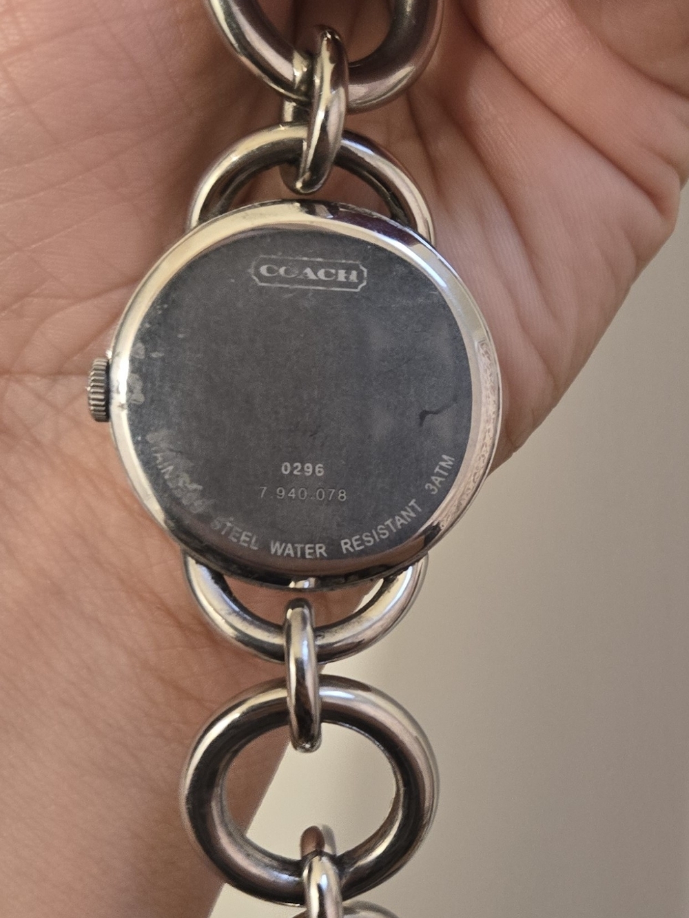 COACH Silver Link Bracelet Watch - Silver